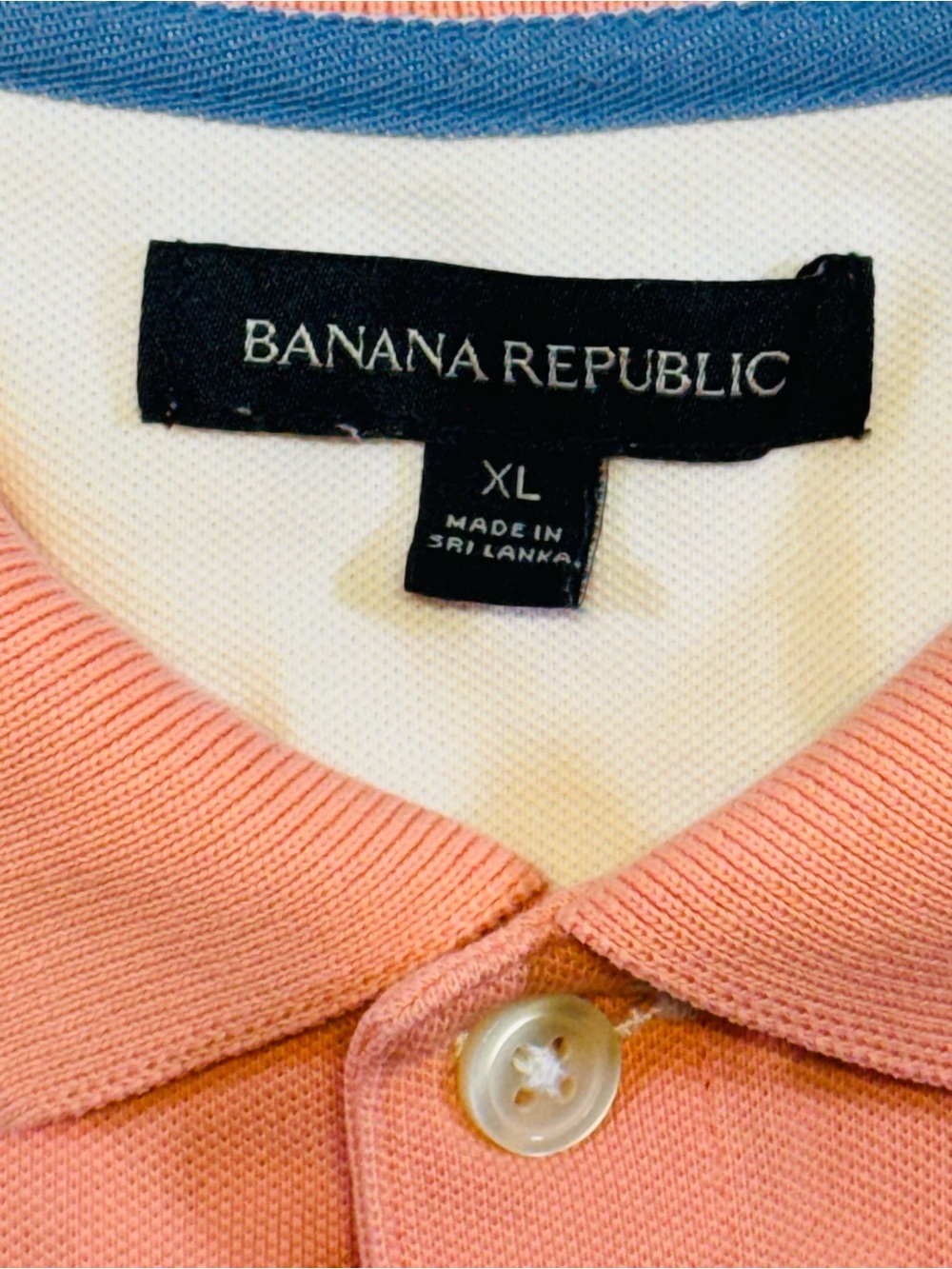 Banana Republic Coral Polo with Embroidered Elephant Logo - Picture 7 of 7